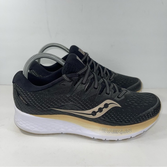Saucony Shoes - Saucony Everun Ride ISO Women Size 8 Black Gold White